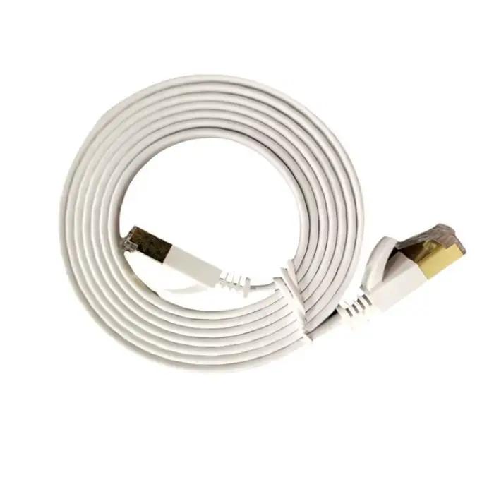 Câble Ethernet 10 Gigabit Cat7 LAN 3m 5m 10m 20m 30m RJ45 Plat Rond Câble Réseau STP Paire Torsadée