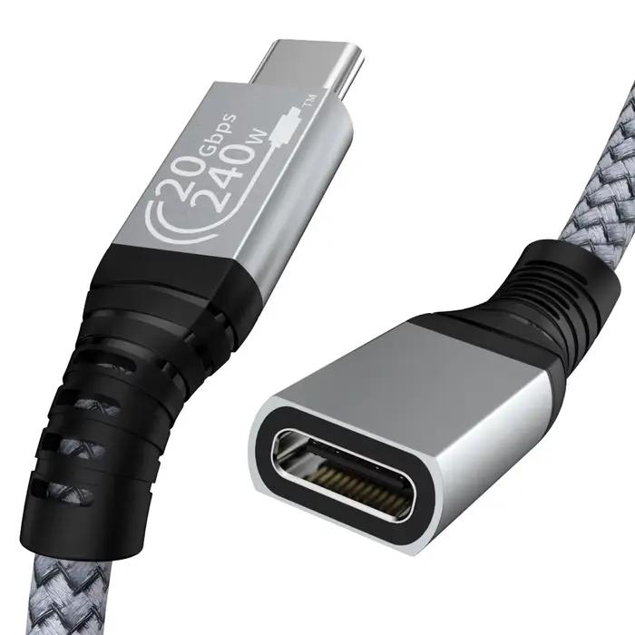 Câble d'extension USB C Audio/vidéo 4K @ 60HZ type-c mâle à femelle câble d'extension USB 3.2 pour M