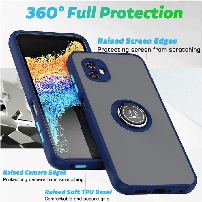 Coque mate blindée pour Samsung Galaxy Xcover 7 Xocver 6 Pro, anneau de couverture, support magnétiq
