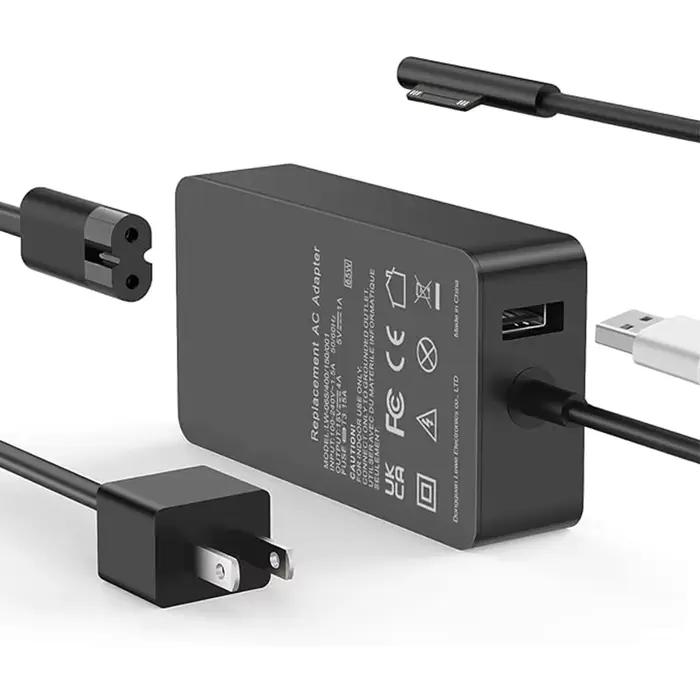 Chargeur pour ordinateur portable Surface Pro, adaptateur d'alimentation, compatible avec Microsoft
