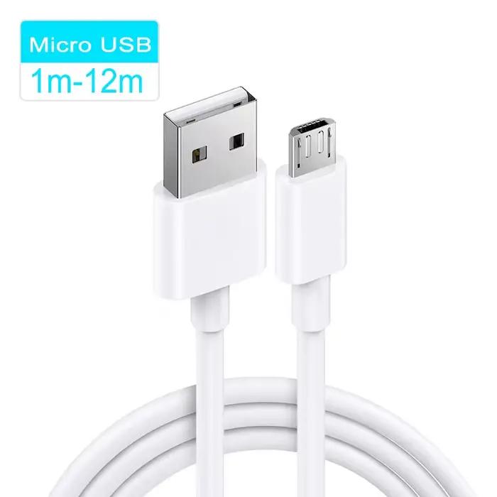 TYPE-C Micro USB Câble de charge pour Android Smart Phone 1m/2m/3m/5m/6m/7m/8m/10m/12m Câble de donn