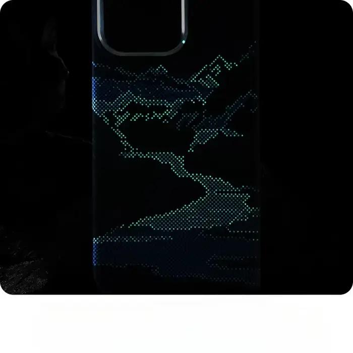 Coque de téléphone MagSafe en Relief de paysage abstrait, étui rigide pour iPhone 16 15 14 Pro Max 1