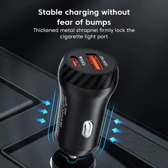 Olaf 165W QC3.0 USB C chargeur de voiture PD Type C charge Super rapide adaptateur de chargeur de té