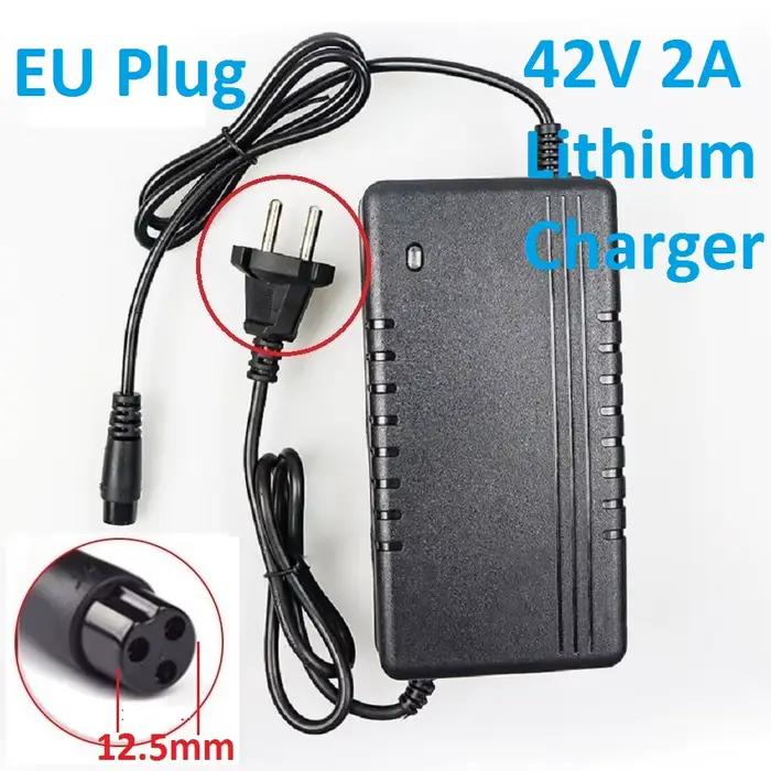 Chargeur d'alimentation 42.0V 54.6V 2.0a avec prise extérieure 12.5mm, adaptateur de charge rapide p