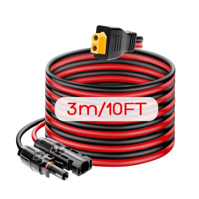 Câble adaptateur panneau solaire 6m 3m 12AWG vers XT60 pour générateur solaire ALLPOWERS R600 R1500