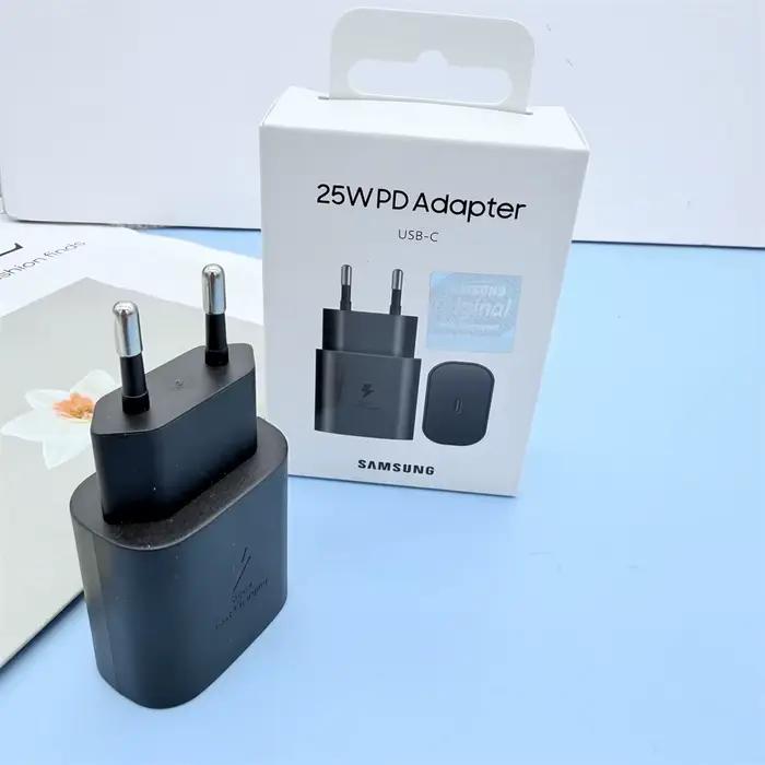 Chargeur Samsung Original 25W Super Rapide Adaptateur Secteur UE pour Galaxy S26 S25 Ultra S25 Edge