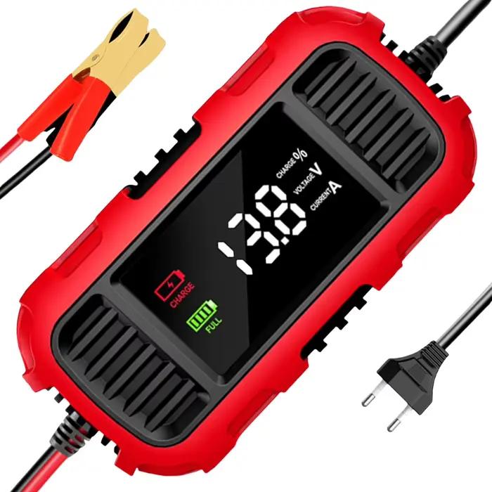 Chargeur de batterie de voiture 12V 2A, chargeur de batterie au plomb pour moto, chargeur de batteri