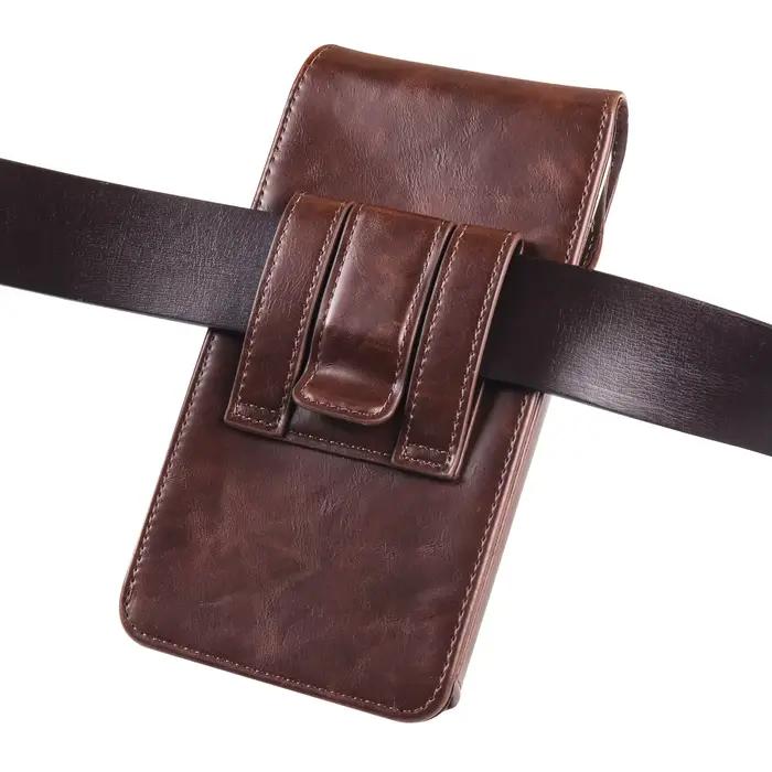 Sac de téléphone à Clip de ceinture en cuir de vache pour hommes, pochette de taille pour Samsung Ga