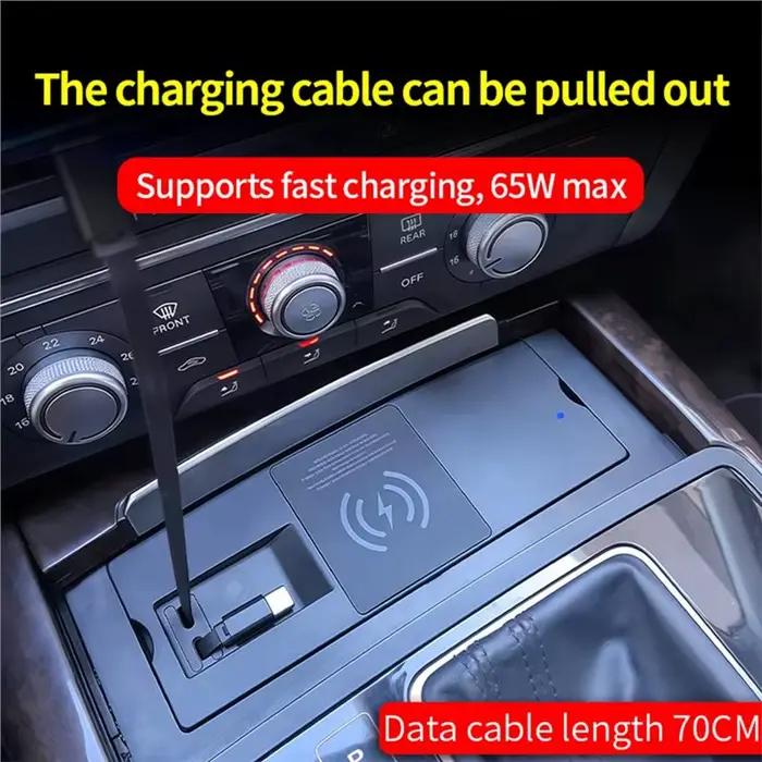 Câble de charge rapide sans fil pour voiture, double câble de type C, conception télescopique pour A