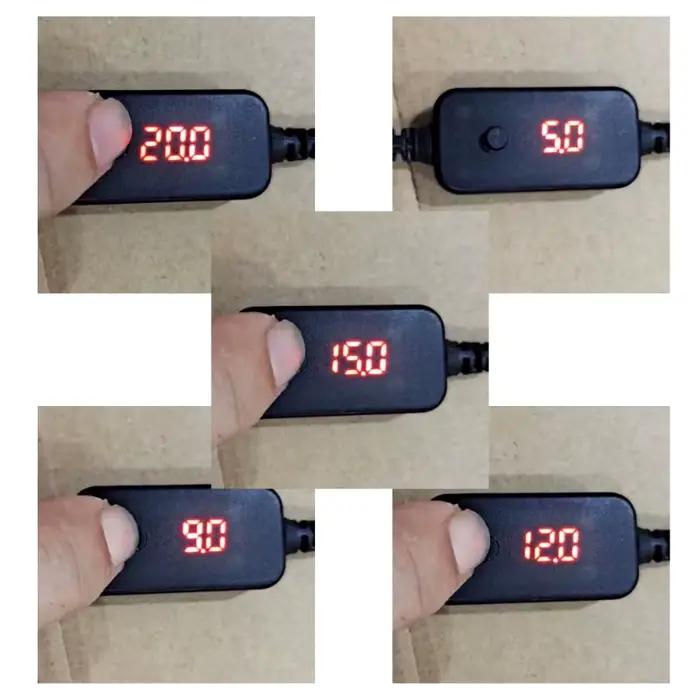 USB C Type C à DC5.5x2.1mm 5V 9V 12V 15V 20V PD Déclenche le câble Ajuster les tensions