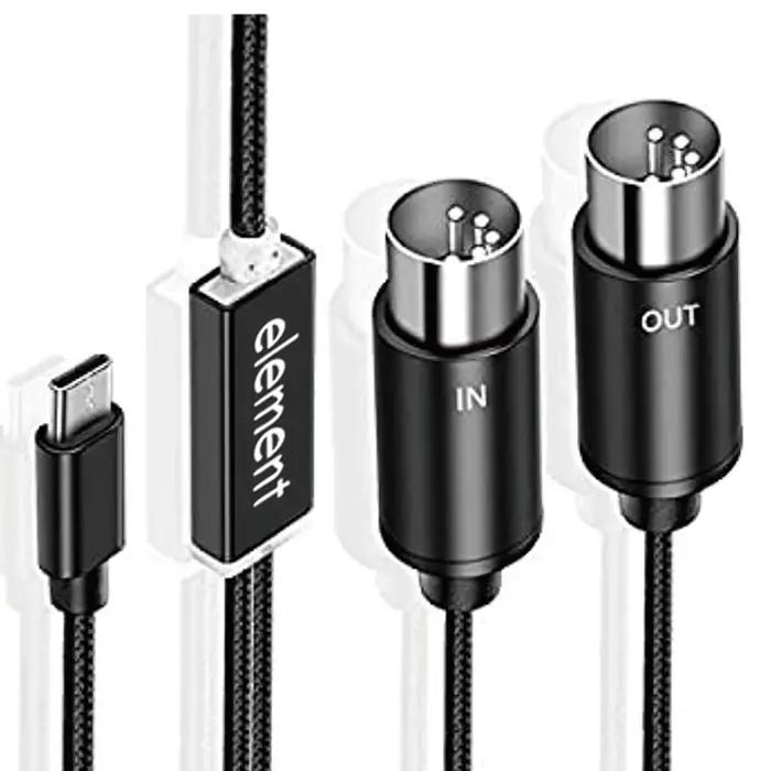 Câble USB type C, convertisseur avec voyant lumineux pour ordinateur d'orgue électronique