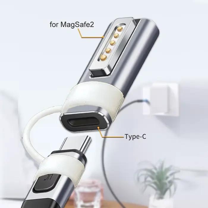 Adaptateur PD magnétique USB Type C pour Magsafe 1 2 MacPleAir Pro, indicateur LED, charge rapide, c