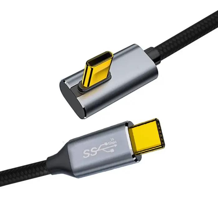 Câble USB C vers C USB 3.1 Type C, 10Gbps, 100W, Câble d'extension de données, Résistant à 90, Profi