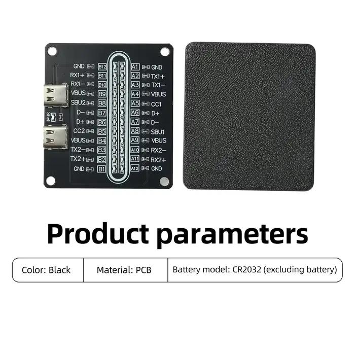 Testeur de câble Type C vers Type C, module de test de câble de données C vers C avec indicateur LED