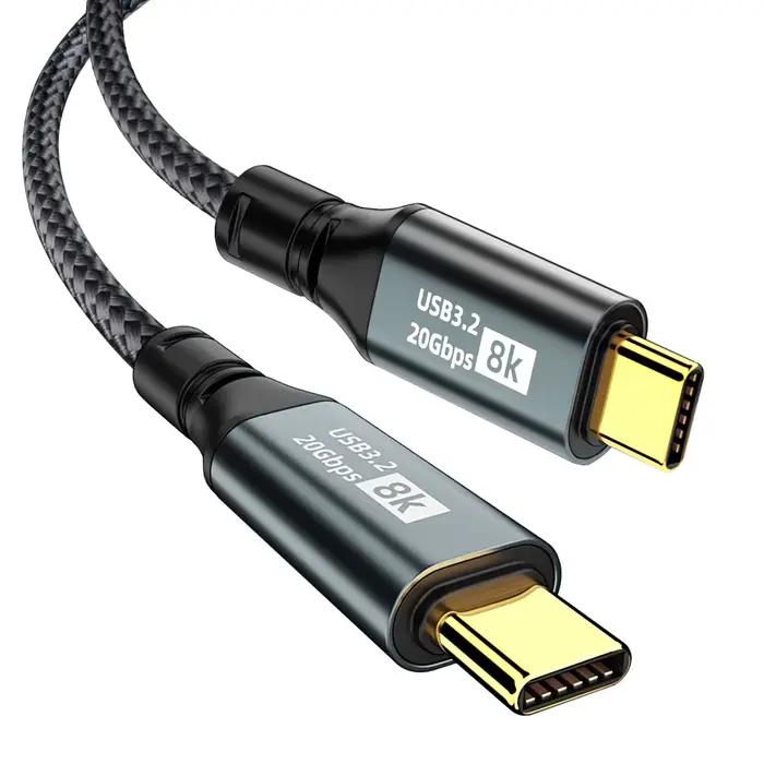 Câble USB 3.2 Gen 2 Type C vers C pour iPhone 15 Pro Max, Macbook, iPad, Samsung, TV, disque dur, ch