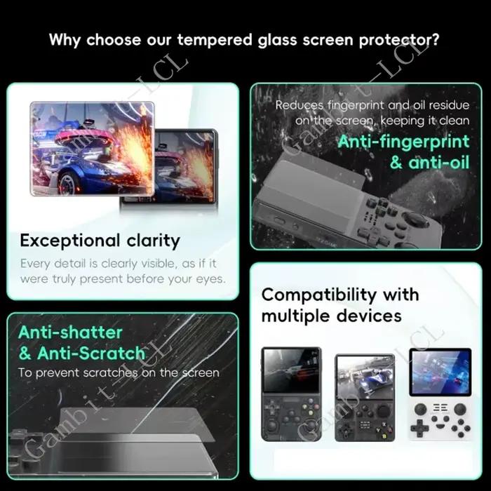 2-5 pièces 9H HD verre trempé d'origine pour MIYOO Mini V4 Console de jeu portable MIYOOMini MiniV4