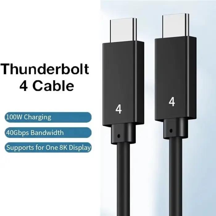 Câble Thunderbolt 4 Type C pour Macbook, Dell, HP, Bali, Câble de données PD, Compatible Thunderbolt