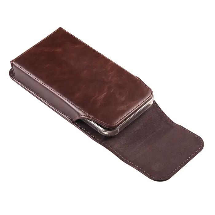 Sac de téléphone à Clip de ceinture en cuir de vache pour hommes, pochette de taille pour Samsung Ga