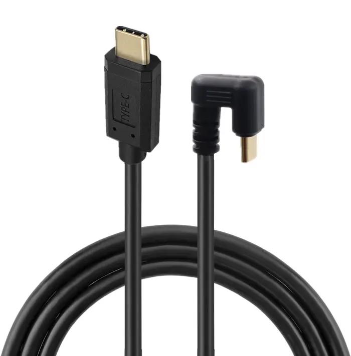 Hoqo – câble USB c 180 degrés gen2 4K 60Hz, synchronisation de données, câble court de Charge mâle à