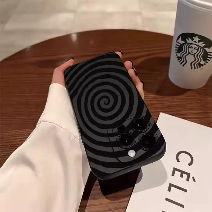 Coque de téléphone en Silicone à motif de cercle tourbillonnant, étui pour Xiaomi Redmi 13 12C 13C 1