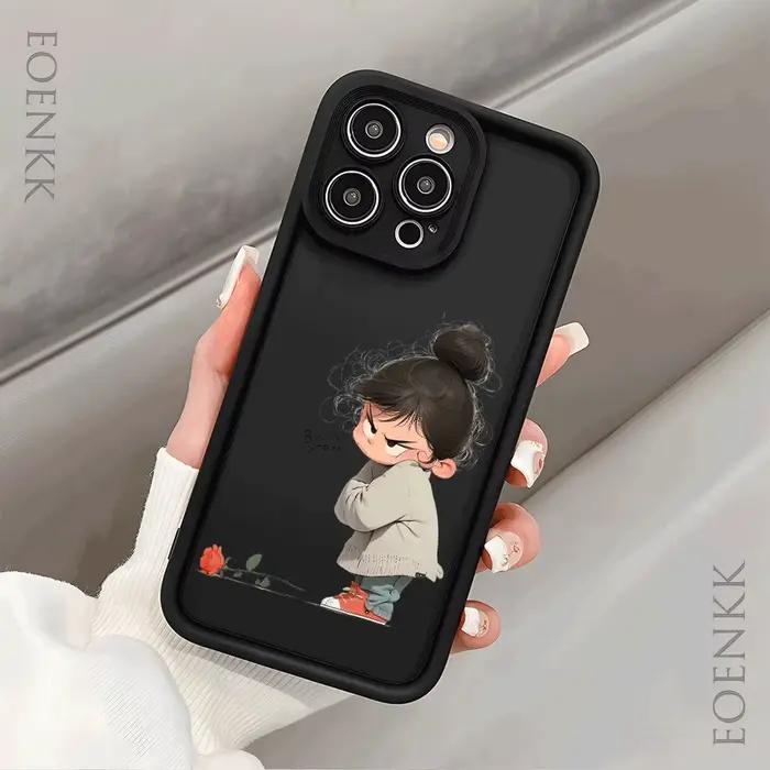 Coque de protection antichoc pour fille, étui souple tendance pour iPhone 16 15 Pro Max 14 13 12 11