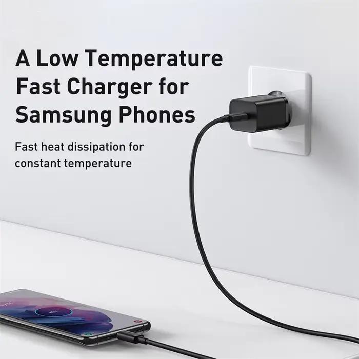 Baseus Chargeur de téléphone portable à charge rapide, prise en charge de type C, PD, iPhone 16, 15,