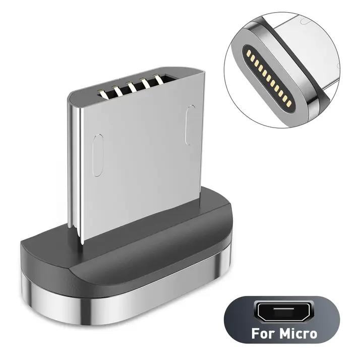Câble magnétique Micro USB Type C à charge rapide, pour iPhone Samsung Xiaomi Realme Oneplus Huawei,