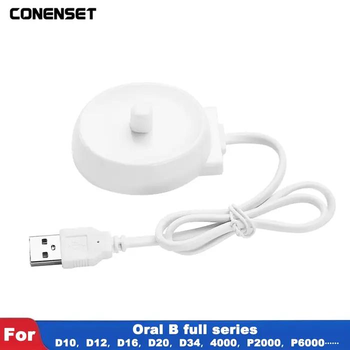 Chargeur USB pour Oral B D12 D20 D17 D18 D20 D29 D34 OC18 D100, remplacement 3768, adaptateur de Bas