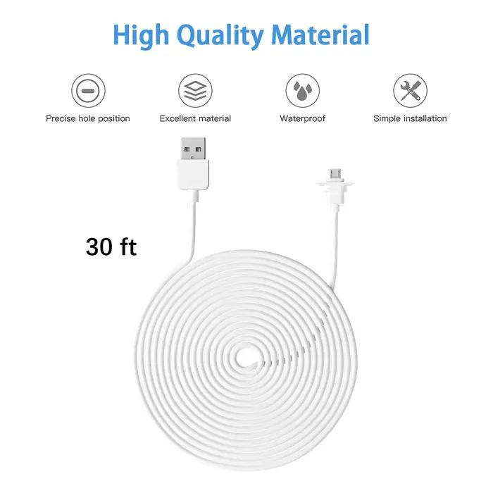 Câble de chargement extérieur de 9 m/29,5 pieds, Compatible avec eufyCam 2C et 2C Pro uniquement, câ