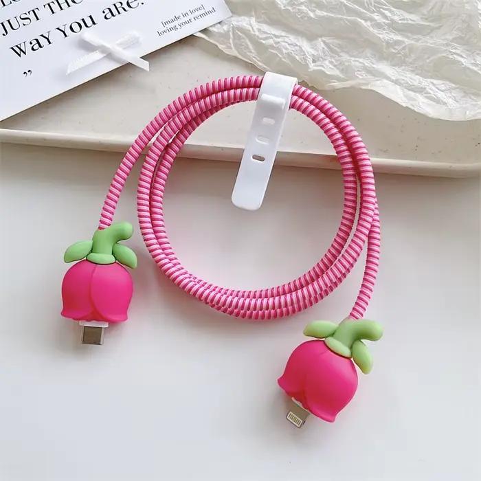Dessin animé mignon drôle Animal changement chargeur protecteur couverture chargeur ligne protecteur