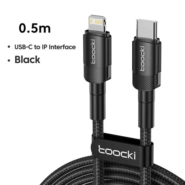 Toocki PD 27W USB C vers câble iP pour iPhone 14 13 12 11 Pro XS Type C vers câble Lightning fil de