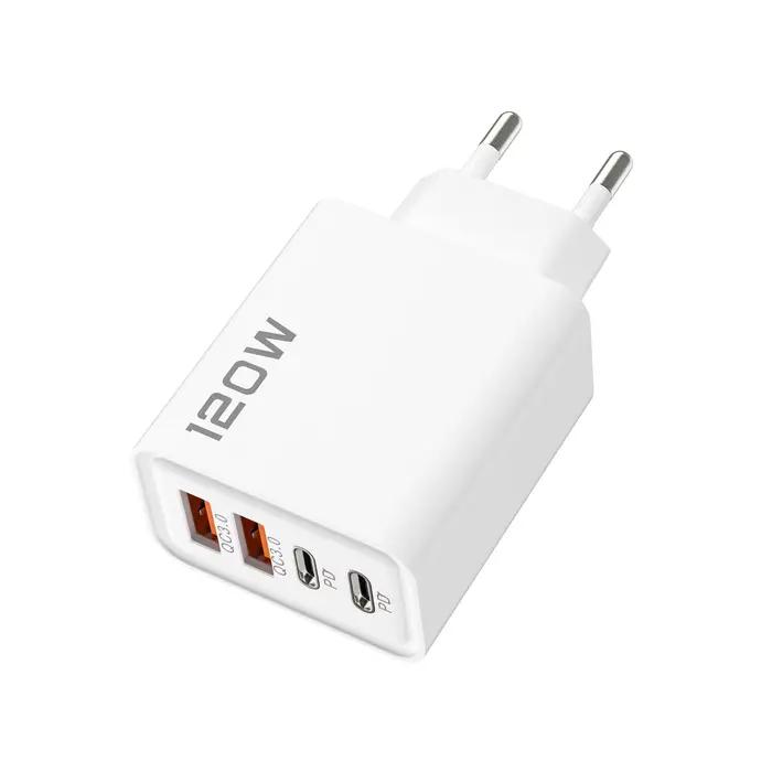 Quick Charge 3.0 Fast Charger Muti Total 120W 4 Port USB Type C PD Mobile Phone Wall Adapter for iPh