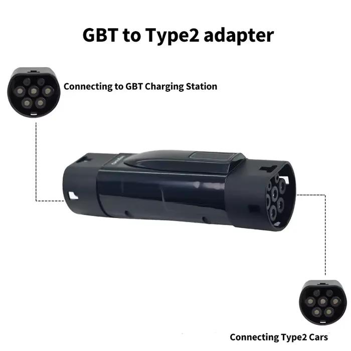 Chargeur GBT vers voiture électrique TYPE2, adaptateur 1/3 phases GBT vers TYPE2 EV, connecteur de c
