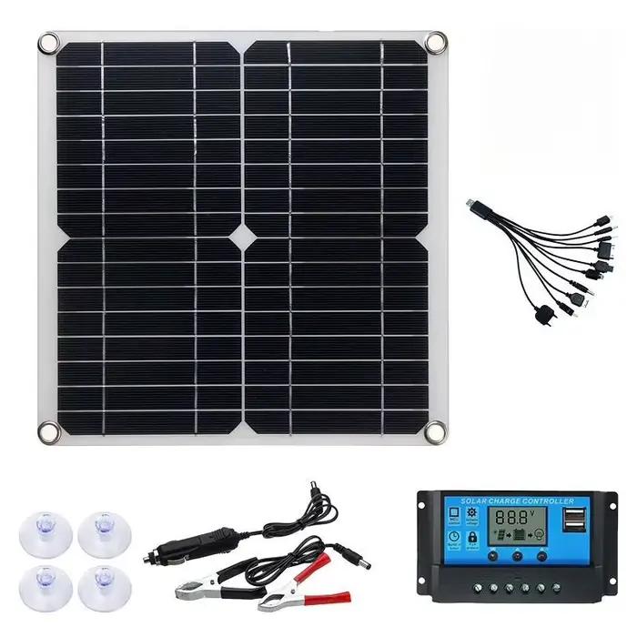 Chargeur solaire 12V avec contrôleur 100A pour téléphone, camping-car, voiture, tablette, alimentati