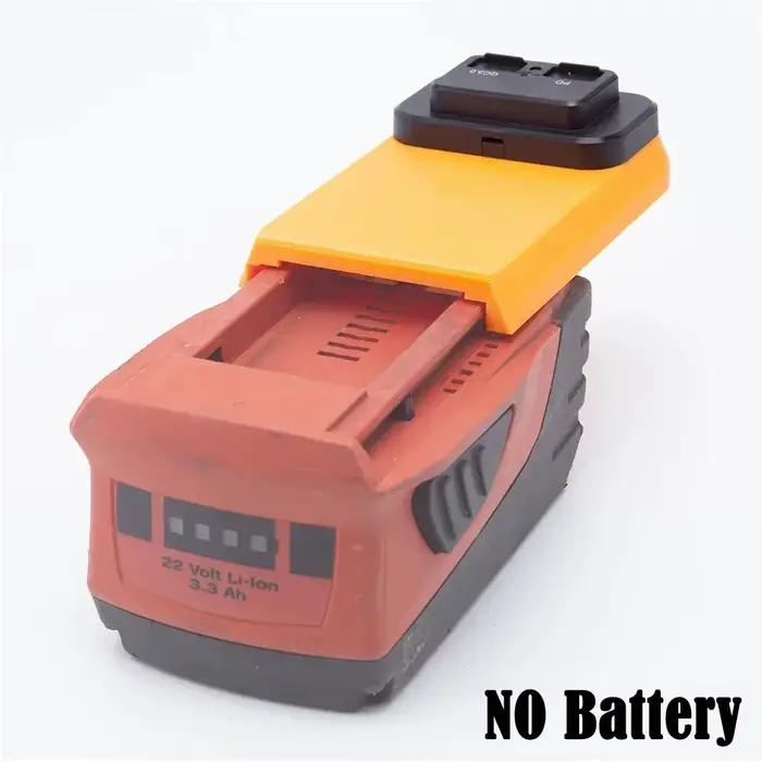 Batterie externe à charge rapide pour batterie au lithium Hilti 22V série B22 avec USB TYPE-C, pour