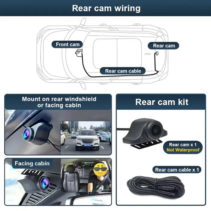 Caméra de tableau de bord occultée 4K UHD 2160P, Wifi, pour Volkswagen VW Tiguan (Mk2) 2016 2017 201