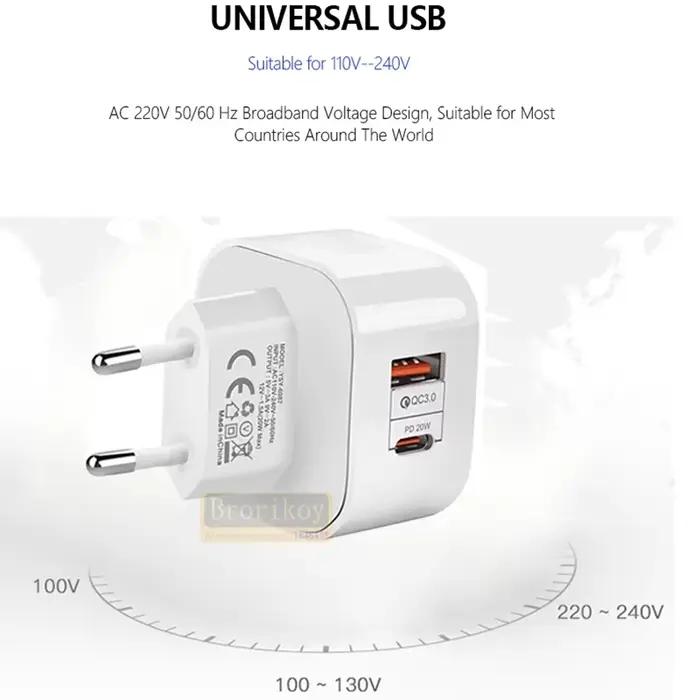 40W charge rapide 20W USB C PD chargeur mural prise ue US UK pour IPhone 12 13 14 15 Plus Pro Max Sa