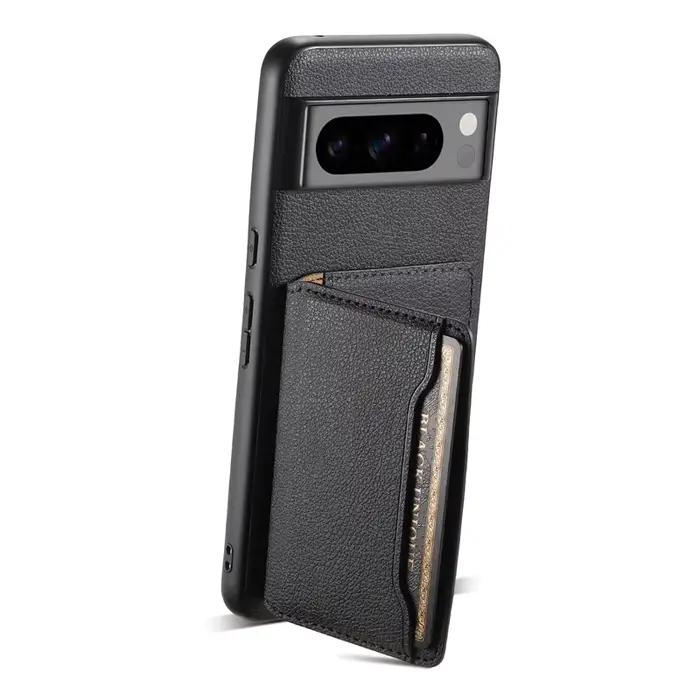 DENIOR-Étui de téléphone portefeuille en cuir avec porte-cartes, housse de poche pour Google Pixel 8