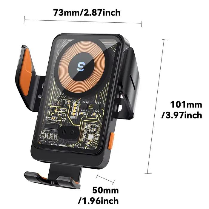 Essager-Chargeur sans fil Qi pour voiture, support de téléphone portable, support de montage sur gri