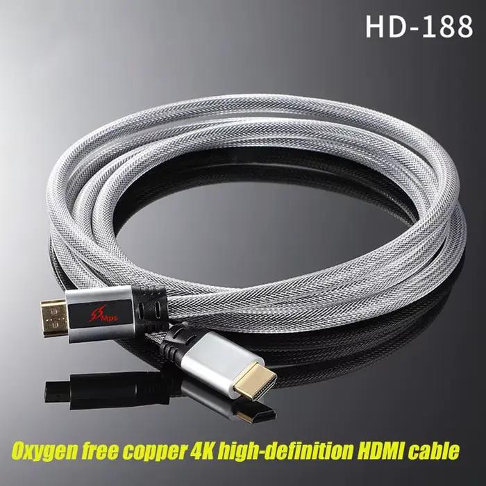 Câble HDMI 2.0 4K 60Hz HDR10 18 Gbps Connecteur plaqué or Tressé en nylon 5-10 m pour TV 8K/PS5/Ciné