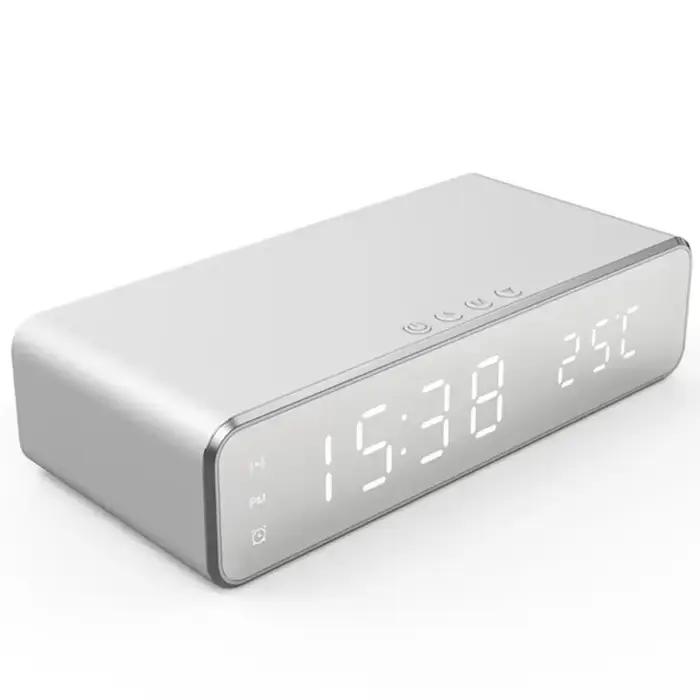 Chargeur sans fil réveil LED thermomètre numérique écouteurs chargeurs de téléphone Station de charg