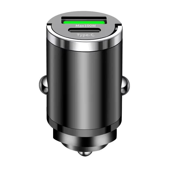 100W USB chargeur de voiture briquet Charge rapide USB Type C adaptateur de chargeur de téléphone de