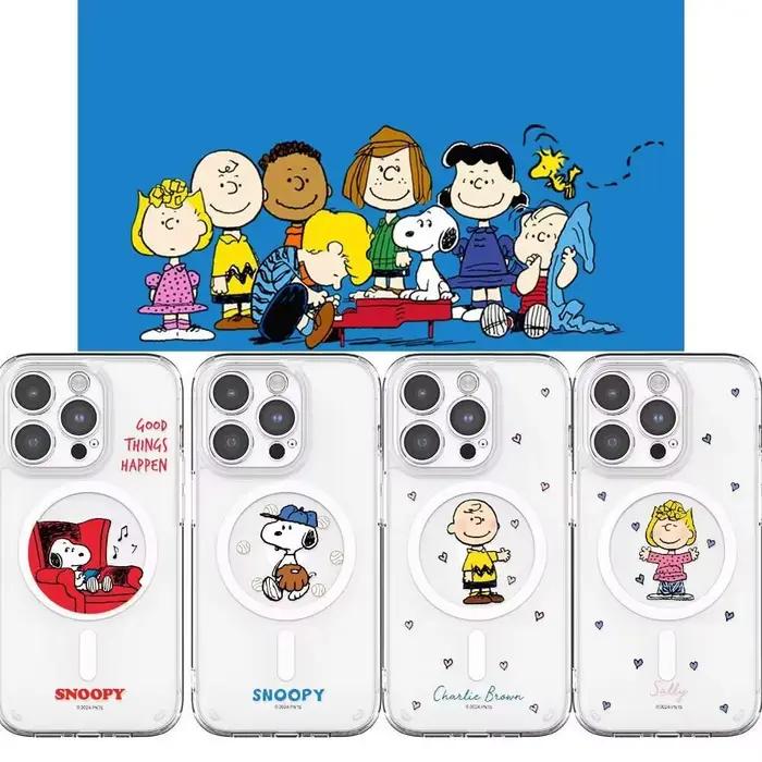 S-Snoopy étui de chargement sans fil pour Samsung Galaxy S25 Edge S24 S23 S22 S21 Ultra Plus FE A56