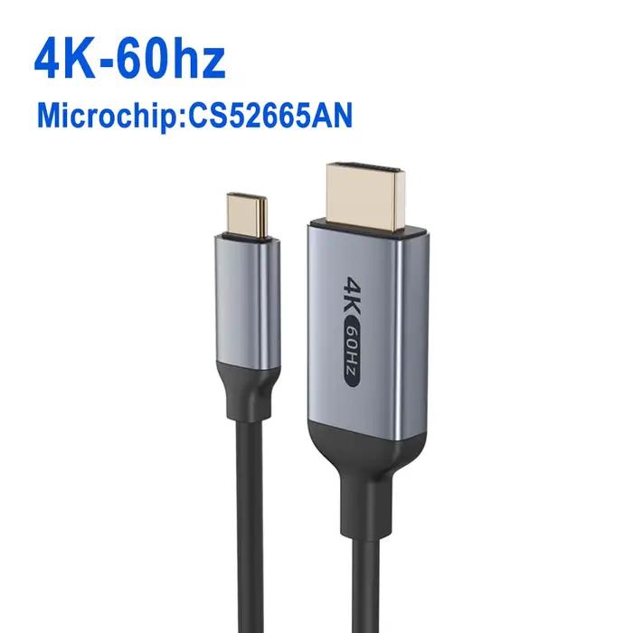 Câble USB C vers HDMI 8K @ 60Hz 4K @ 120Hz câbles de Type C vers HDMI HDTV USB C pour MacBook TV con
