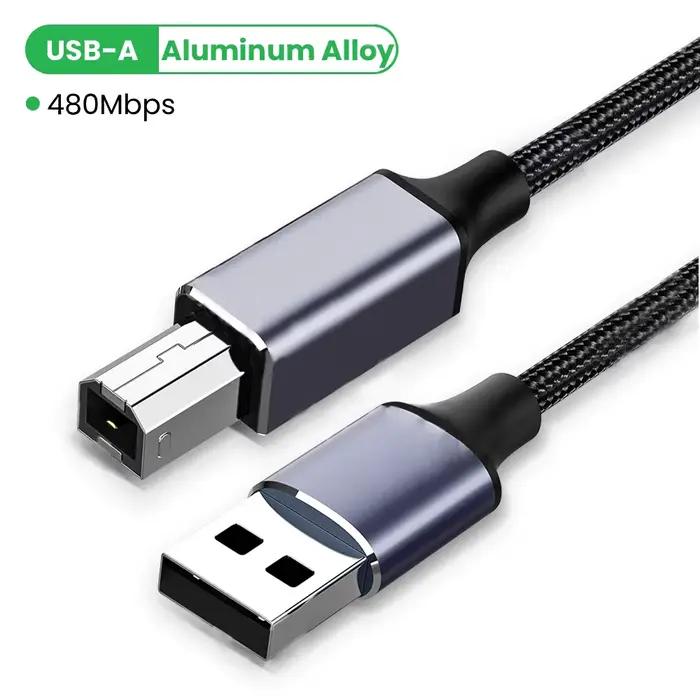 Câble d'imprimante USB Type B 1m/2m/3m câble USB Type C vers USB B pour PC Canon Epson HP Samsung co