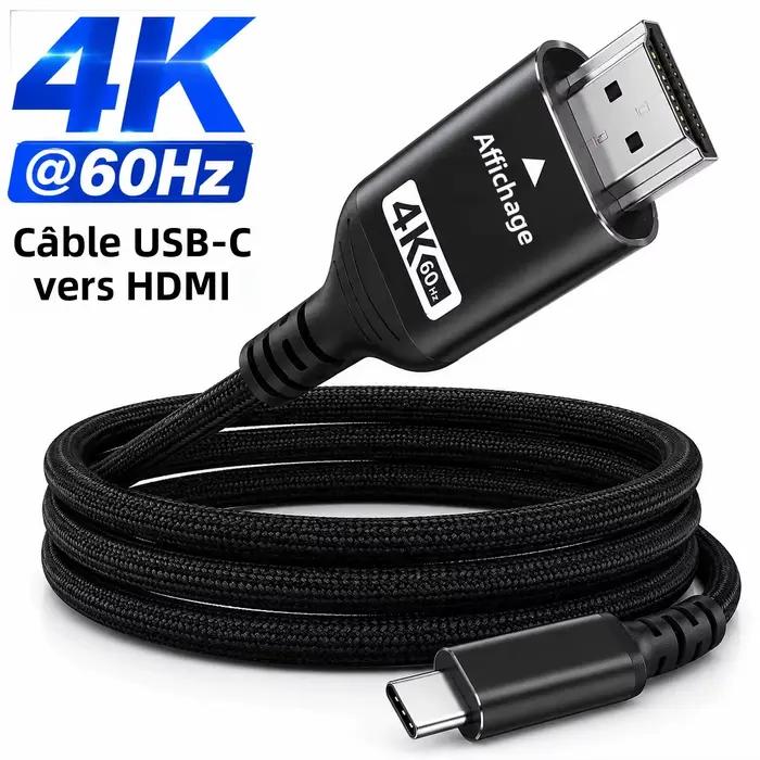 Câble USB C vers HDMI 4K 60Hz