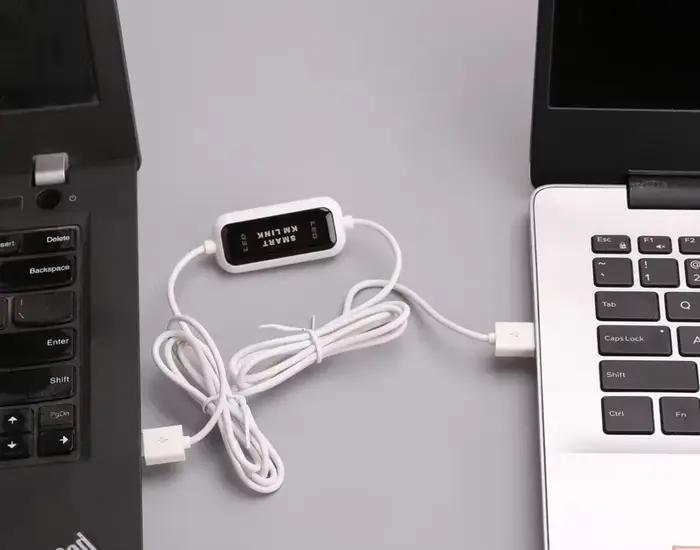 USB 2.0 Smart KM Link PC vers PC clavier souris partage synchronisation données lien câble de connexion deux 2 ordinateurs transfert de fichiers Communication