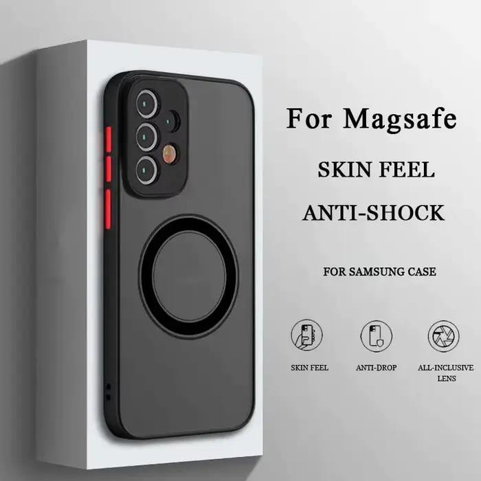 Étui de Charge sans fil Magsafe de luxe pour Samsung Galaxy S20 S21 S22 S23 FE S24 Plus S24Ultra