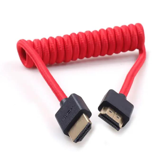 Câble HD portable rouge/noir 8K