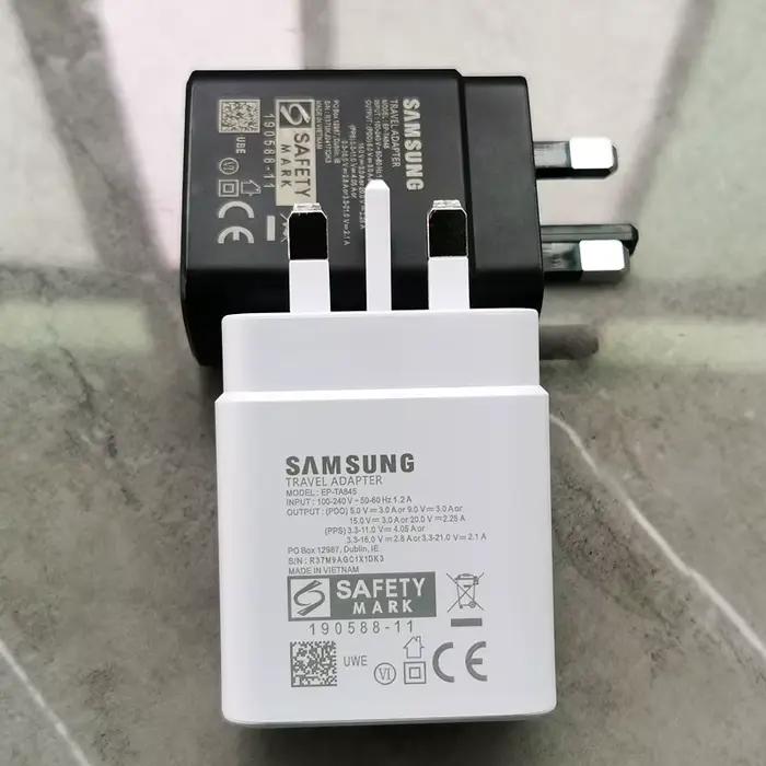 Samsung 45w prise britannique chargeur Super rapide adaptateur secteur 1.8M Type C câble pour Galaxy S24 S20 S21 S22 S23 Ultra Z Flip Fold 6 5 4 3